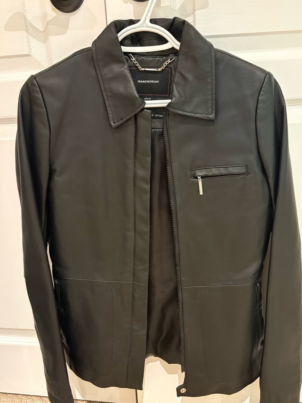 Isaac Mizrahi Black Real Leather Jacket